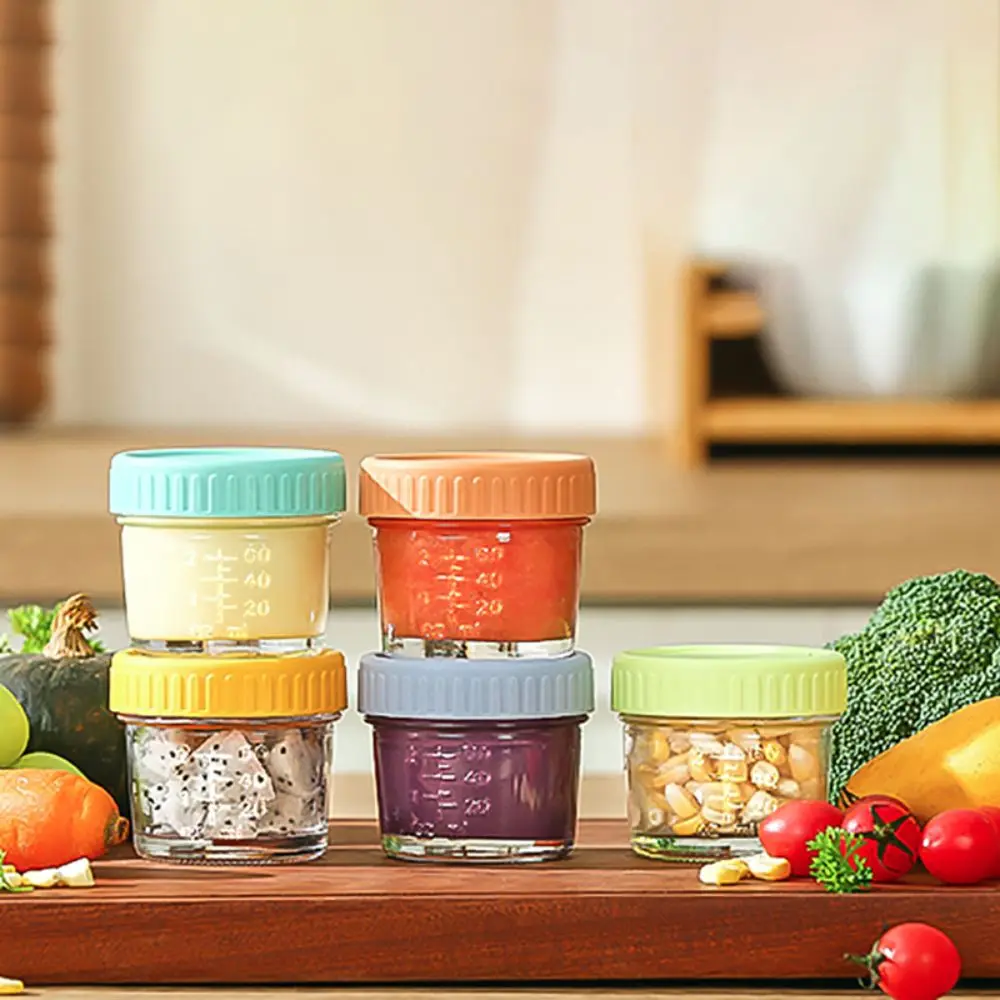 Baby Food Glass Jar - 6 szt. wielofunkcyjnych szklanych słoików na