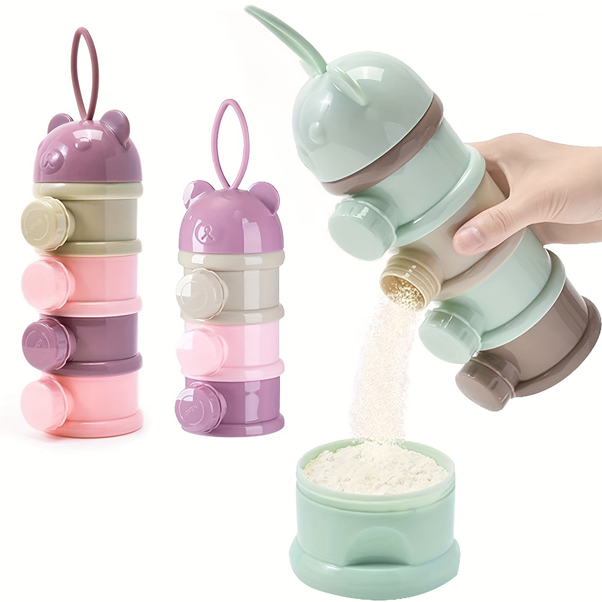 Baby Food Glass Jar - Pojemnik na mleko w proszku dla