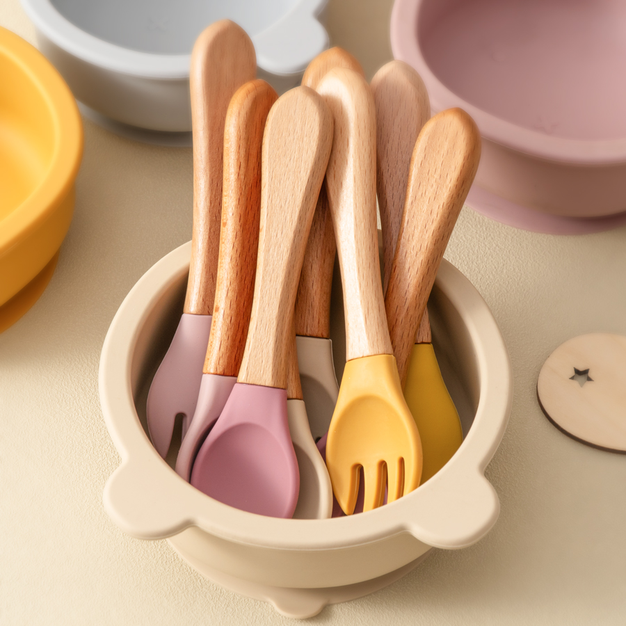 Baby Food Utensil - Mamaplan silikonowa łyżka dla dziecka widelec