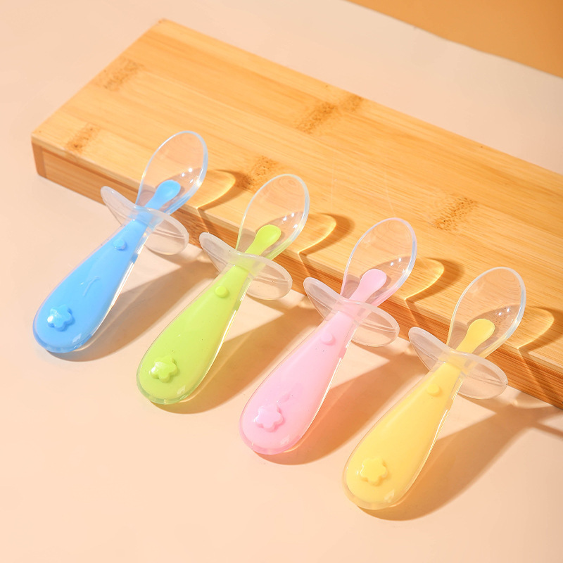 Baby Food Utensil - Silikonowa łyżeczka dla niemowląt, karmienie ryżową