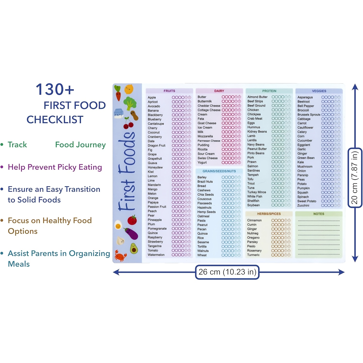 Karta Śledzenia Pierwszych Pot – Baby Food List recenzja i cena
