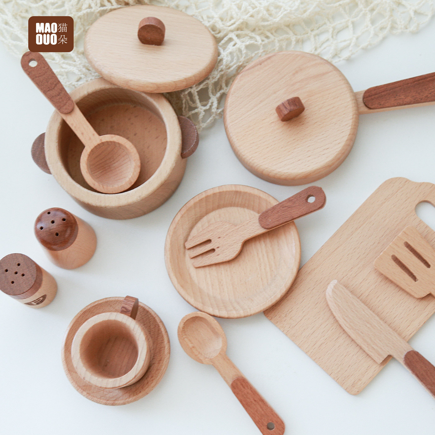 Maoduo Toys Drewniany Zestaw K – Baby Food Utensil recenzja i cena