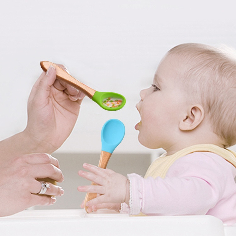 2 sztuk/zestaw łyżka silikonow – Baby Food Utensil recenzja i cena
